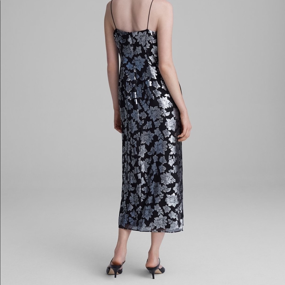 Club Monaco Jacquard Silk-Blend Slip Dress - Picture 3 of 11